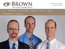 Tablet Screenshot of browneyecare.com